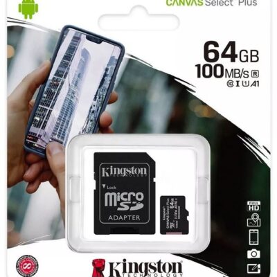 MEMORIA MICRO SD 64 GB CLASE 10 C/ADAP 100MB/S KINGSTON