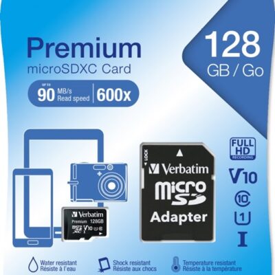 MEMORIA MICRO SD 128GB CLASE 10 C/ADAP 100 MB/S VERBATIM