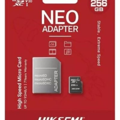 MEMORIA MICRO SD 256 GB CLASE 10 C/ADAP 92MB/S HIKVISION